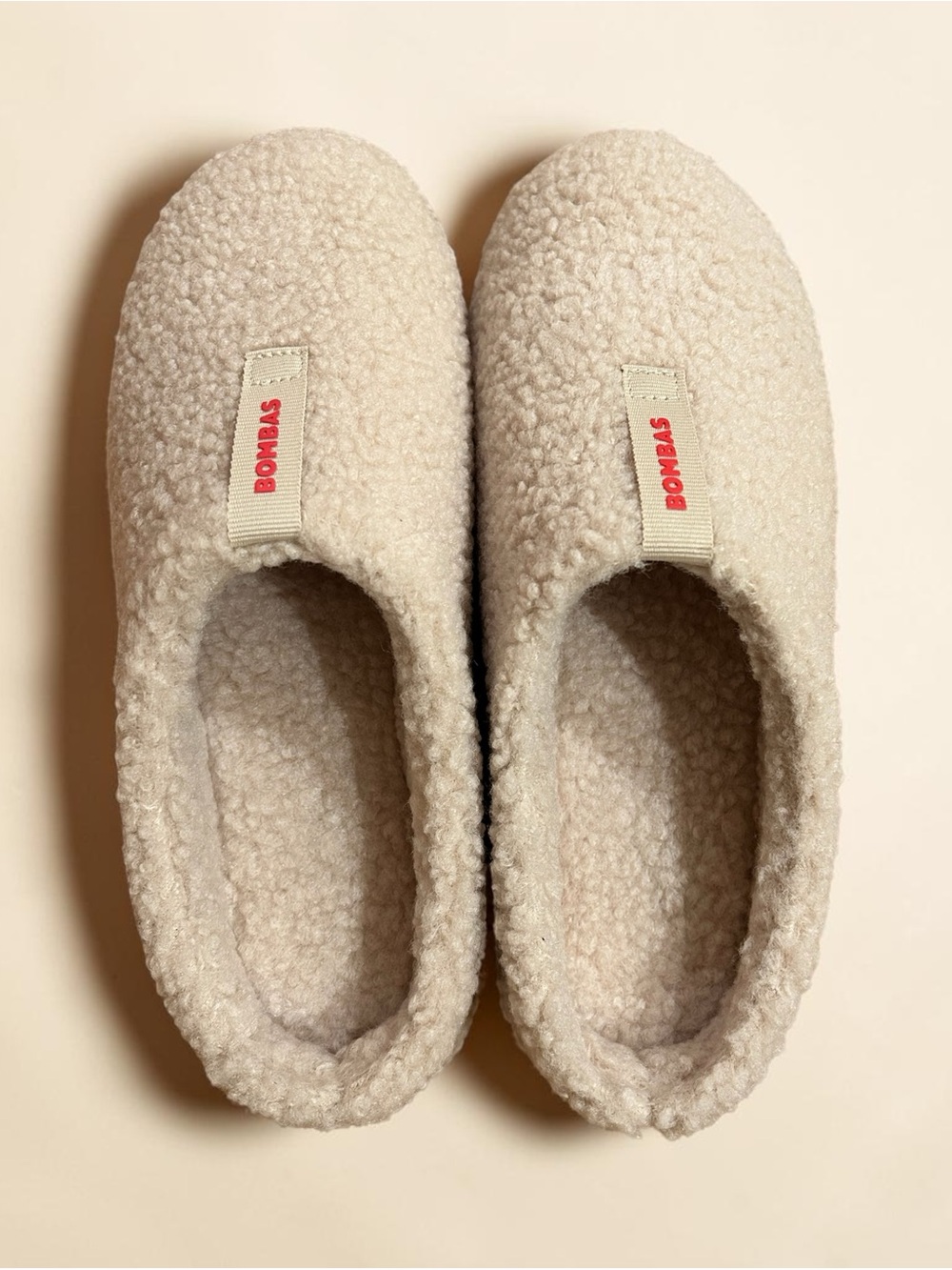 Bombas Women's Cozy Sherpa Slip-Ons in Cream